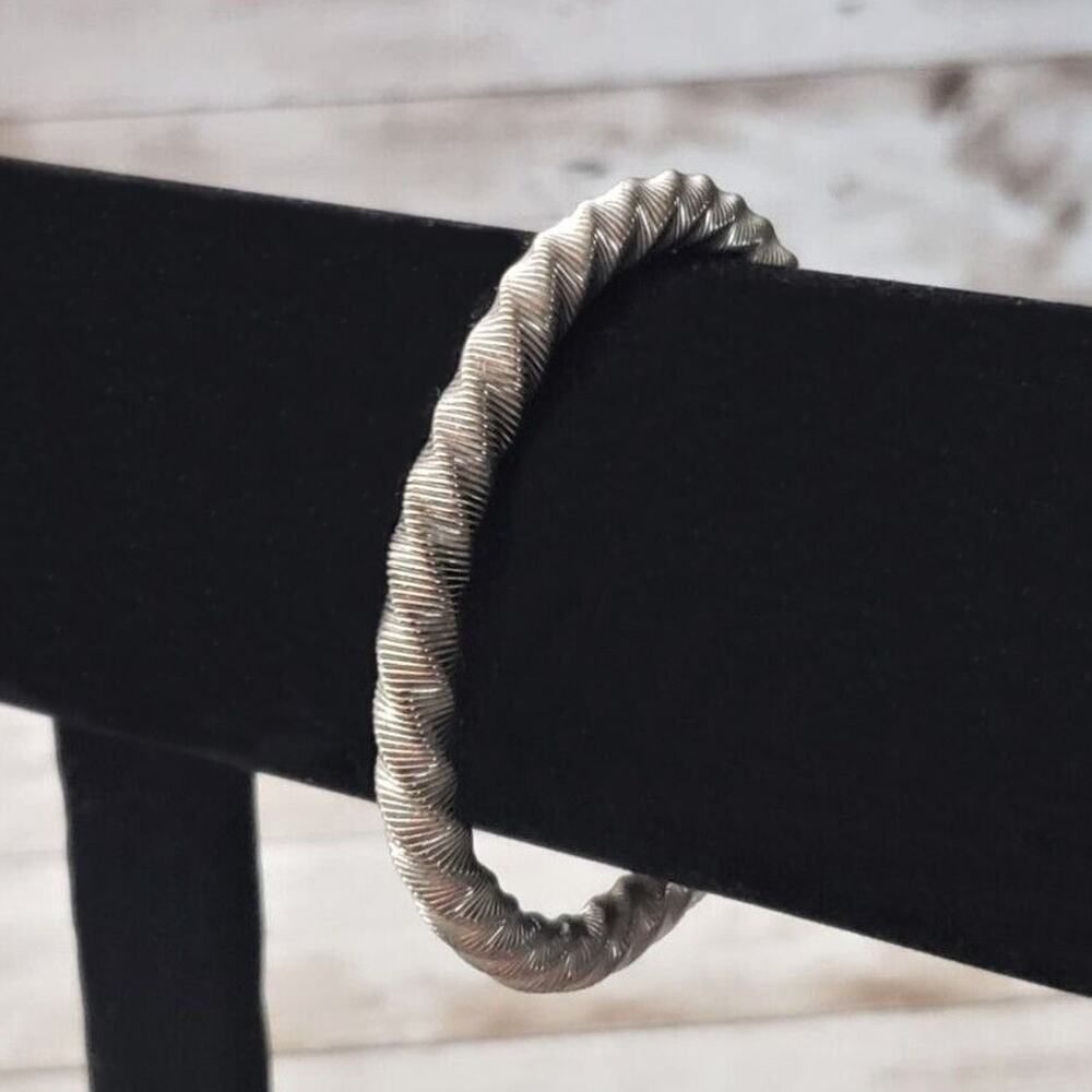 Vintage Stretch Bracelet - Unusual Twisted Metal